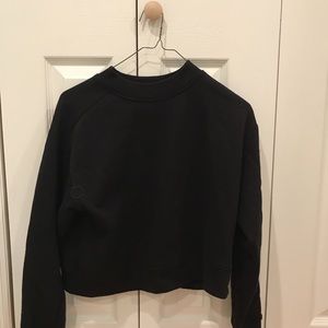basic black crew back sweater